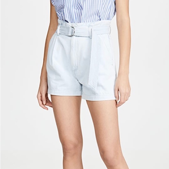 NWT Citizens of Humanity Yvette Belted Light Denim Shorts...